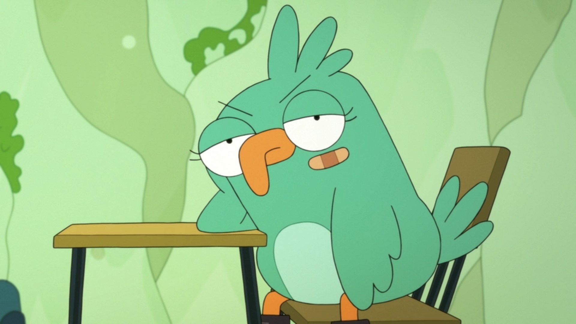 Teenage Bird Girl expressing disapproval