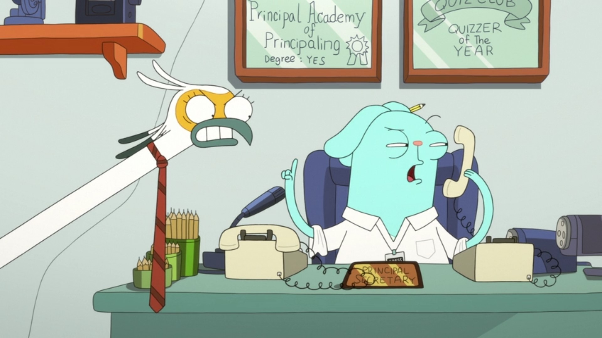 Barry; Principal Secretary expressing exasperation