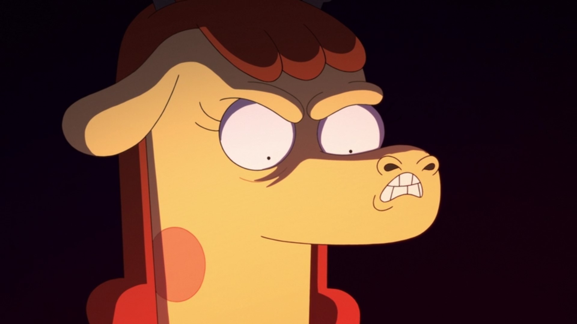 Miss Moufflé expressing rage