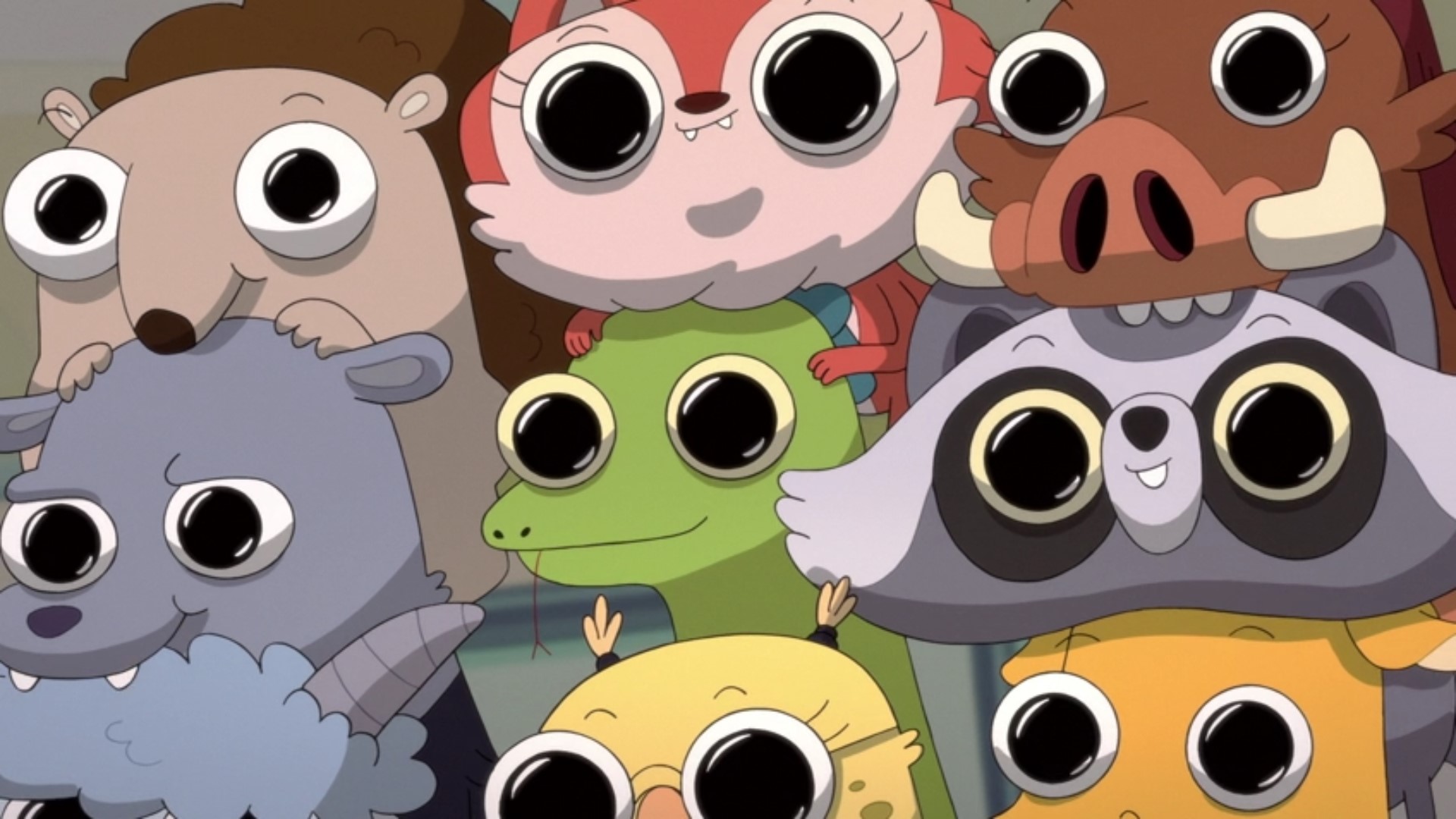 Classmates expressing curiosity