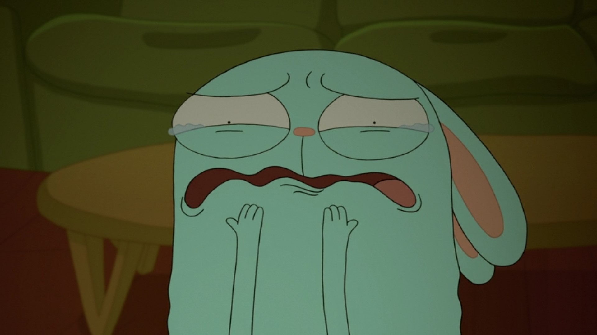 Barry expressing sadness