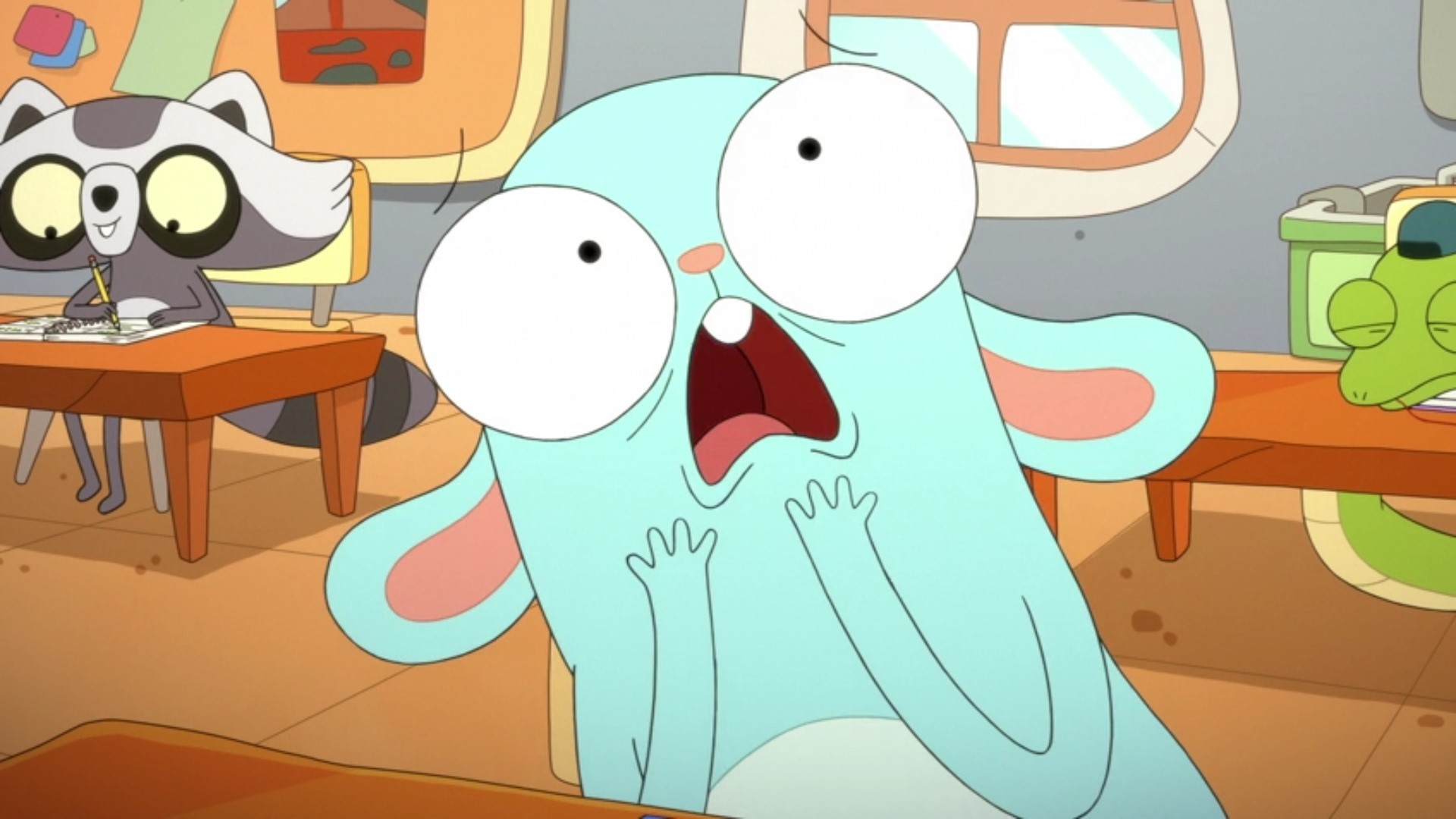 Barry expressing horror